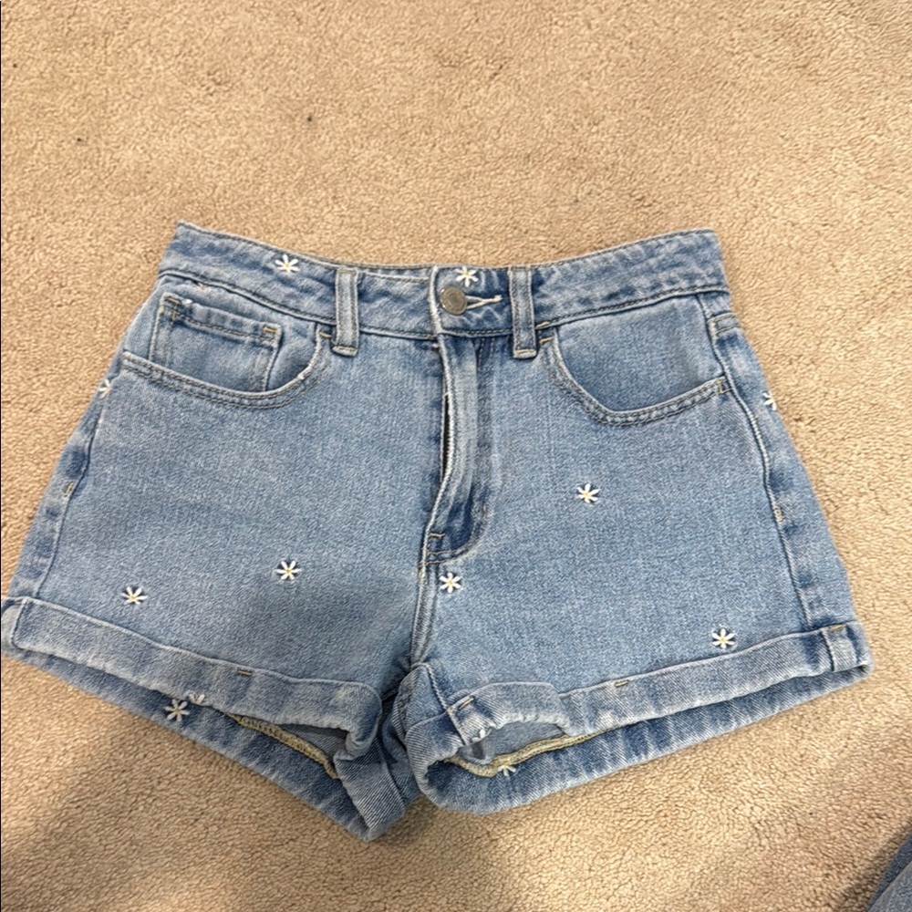 Pacsun Embroidered Jean Shorts